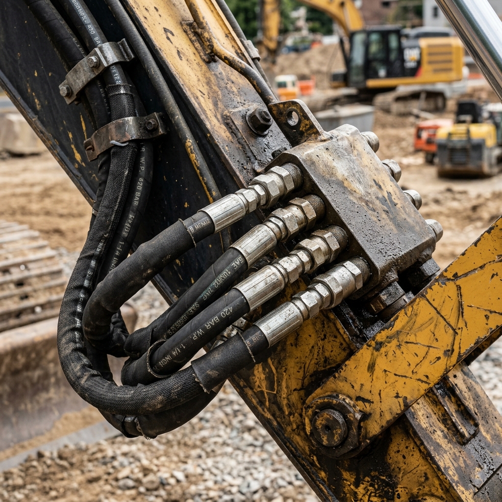 Flexible hydraulique : signes d'usure à surveiller sur un engin